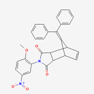 molecular formula C29H22N2O5 B5117033 10-(diphenylmethylene)-4-(2-methoxy-5-nitrophenyl)-4-azatricyclo[5.2.1.0~2,6~]dec-8-ene-3,5-dione 