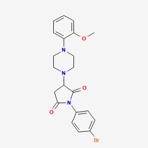 molecular formula C21H22BrN3O3 B5117040 1-(4-bromophenyl)-3-[4-(2-methoxyphenyl)-1-piperazinyl]-2,5-pyrrolidinedione 