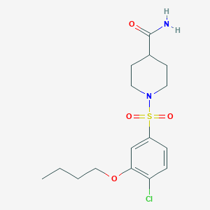 1-(3-Butoxy-4-chlorobenzenesulfonyl)piperidine-4-carboxamide