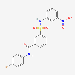 molecular formula C19H14BrN3O5S B5117053 N-(4-bromophenyl)-3-{[(3-nitrophenyl)amino]sulfonyl}benzamide 