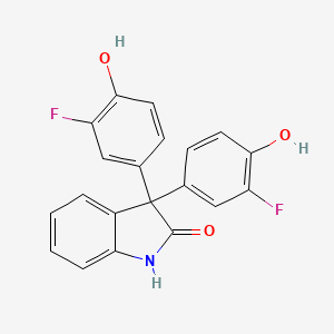 molecular formula C20H13F2NO3 B5117088 3,3-bis(3-fluoro-4-hydroxyphenyl)-1,3-dihydro-2H-indol-2-one 