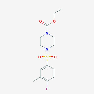 Ethyl 4-[(4-fluoro-3-methylphenyl)sulfonyl]piperazinecarboxylate