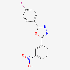 2-(4-fluorophenyl)-5-(3-nitrophenyl)-1,3,4-oxadiazole