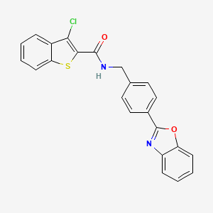 molecular formula C23H15ClN2O2S B5117097 N-[4-(1,3-benzoxazol-2-yl)benzyl]-3-chloro-1-benzothiophene-2-carboxamide 