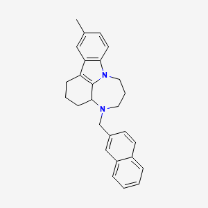 molecular formula C27H28N2 B5117104 11-methyl-4-(2-naphthylmethyl)-1,2,3,3a,4,5,6,7-octahydro[1,4]diazepino[3,2,1-jk]carbazole 
