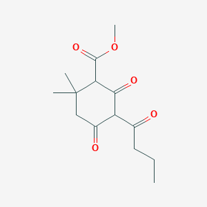 molecular formula C14H20O5 B5117111 methyl 5-butyryl-2,2-dimethyl-4,6-dioxocyclohexanecarboxylate CAS No. 66421-41-8