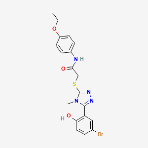 molecular formula C19H19BrN4O3S B5117115 2-{[5-(5-bromo-2-hydroxyphenyl)-4-methyl-4H-1,2,4-triazol-3-yl]thio}-N-(4-ethoxyphenyl)acetamide 