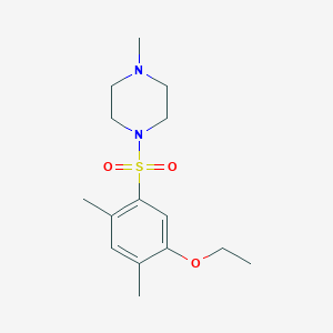 molecular formula C15H24N2O3S B511714 1-(5-Ethoxy-2,4-dimethylbenzenesulfonyl)-4-methylpiperazine CAS No. 914619-07-1