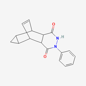 molecular formula C17H16N2O2 B5117145 4-phenyl-4,5-diazatetracyclo[6.3.2.0~2,7~.0~9,11~]tridec-12-ene-3,6-dione 
