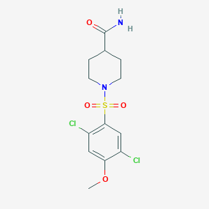 1-[(2,5-Dichloro-4-methoxyphenyl)sulfonyl]piperidine-4-carboxamide