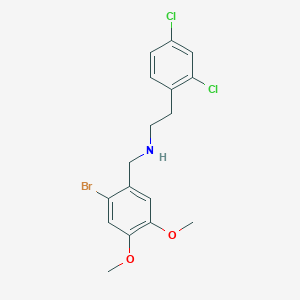 molecular formula C17H18BrCl2NO2 B5117186 (2-bromo-4,5-dimethoxybenzyl)[2-(2,4-dichlorophenyl)ethyl]amine 