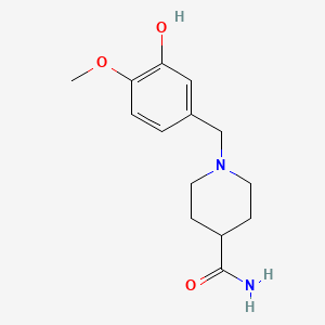 1-(3-hydroxy-4-methoxybenzyl)-4-piperidinecarboxamide