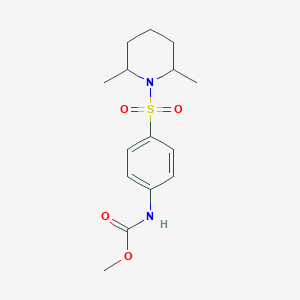 molecular formula C15H22N2O4S B5117194 methyl {4-[(2,6-dimethyl-1-piperidinyl)sulfonyl]phenyl}carbamate 