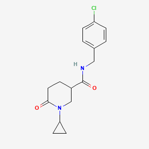 molecular formula C16H19ClN2O2 B5117202 N-(4-chlorobenzyl)-1-cyclopropyl-6-oxo-3-piperidinecarboxamide 