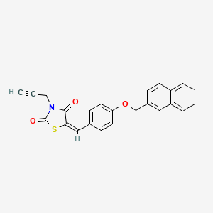molecular formula C24H17NO3S B5117213 5-[4-(2-naphthylmethoxy)benzylidene]-3-(2-propyn-1-yl)-1,3-thiazolidine-2,4-dione 