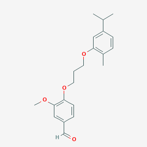 molecular formula C21H26O4 B5117229 4-[3-(5-isopropyl-2-methylphenoxy)propoxy]-3-methoxybenzaldehyde 