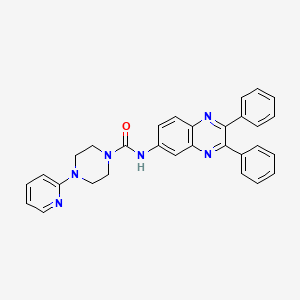 molecular formula C30H26N6O B5117235 N-(2,3-diphenyl-6-quinoxalinyl)-4-(2-pyridinyl)-1-piperazinecarboxamide 