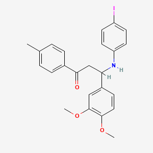 3-(3,4-dimethoxyphenyl)-3-[(4-iodophenyl)amino]-1-(4-methylphenyl)-1-propanone