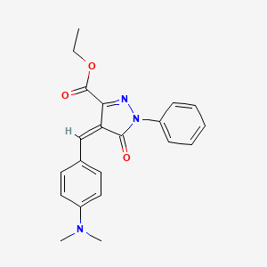 molecular formula C21H21N3O3 B5117251 ethyl 4-[4-(dimethylamino)benzylidene]-5-oxo-1-phenyl-4,5-dihydro-1H-pyrazole-3-carboxylate 