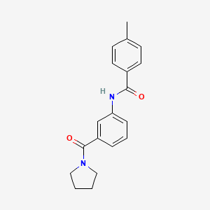 molecular formula C19H20N2O2 B5117257 4-methyl-N-[3-(1-pyrrolidinylcarbonyl)phenyl]benzamide 