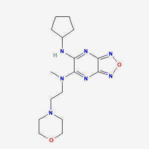 molecular formula C16H25N7O2 B5117258 N'-cyclopentyl-N-methyl-N-[2-(4-morpholinyl)ethyl][1,2,5]oxadiazolo[3,4-b]pyrazine-5,6-diamine 