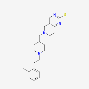 molecular formula C23H34N4S B5117284 N-({1-[2-(2-methylphenyl)ethyl]-4-piperidinyl}methyl)-N-{[2-(methylthio)-5-pyrimidinyl]methyl}ethanamine 