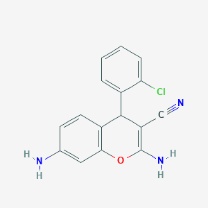 molecular formula C16H12ClN3O B5117288 2,7-diamino-4-(2-chlorophenyl)-4H-chromene-3-carbonitrile 