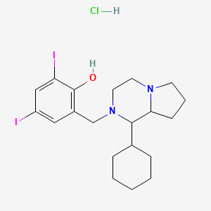 molecular formula C20H29ClI2N2O B5117296 2-[(1-cyclohexylhexahydropyrrolo[1,2-a]pyrazin-2(1H)-yl)methyl]-4,6-diiodophenol hydrochloride 