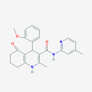 molecular formula C24H25N3O3 B5117328 4-(2-methoxyphenyl)-2-methyl-N-(4-methyl-2-pyridinyl)-5-oxo-1,4,5,6,7,8-hexahydro-3-quinolinecarboxamide CAS No. 361194-11-8