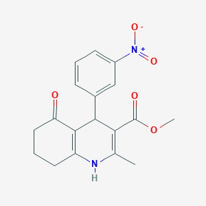 molecular formula C18H18N2O5 B5117394 methyl 2-methyl-4-(3-nitrophenyl)-5-oxo-1,4,5,6,7,8-hexahydro-3-quinolinecarboxylate 