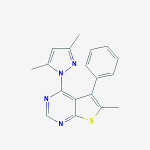 4-(3,5-dimethyl-1H-pyrazol-1-yl)-6-methyl-5-phenylthieno[2,3-d]pyrimidine