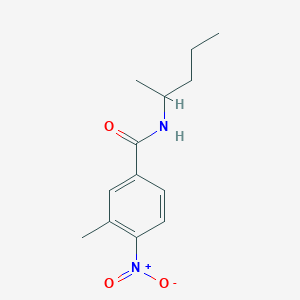 molecular formula C13H18N2O3 B5117406 3-methyl-N-(1-methylbutyl)-4-nitrobenzamide 