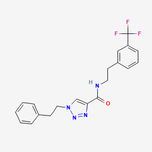 molecular formula C20H19F3N4O B5117409 1-(2-phenylethyl)-N-{2-[3-(trifluoromethyl)phenyl]ethyl}-1H-1,2,3-triazole-4-carboxamide 