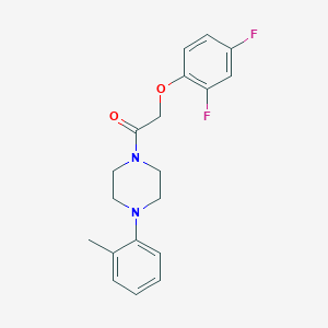 1-[(2,4-difluorophenoxy)acetyl]-4-(2-methylphenyl)piperazine