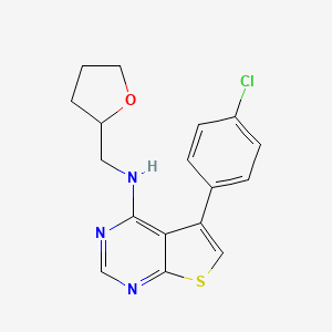 molecular formula C17H16ClN3OS B5117443 5-(4-chlorophenyl)-N-(tetrahydro-2-furanylmethyl)thieno[2,3-d]pyrimidin-4-amine 