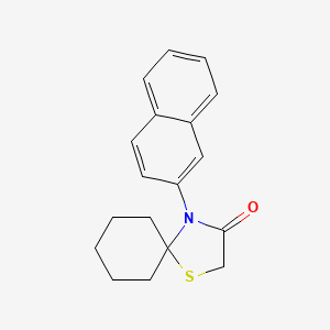 molecular formula C18H19NOS B5117458 4-(2-naphthyl)-1-thia-4-azaspiro[4.5]decan-3-one 