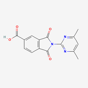 molecular formula C15H11N3O4 B5117484 2-(4,6-dimethyl-2-pyrimidinyl)-1,3-dioxo-5-isoindolinecarboxylic acid 