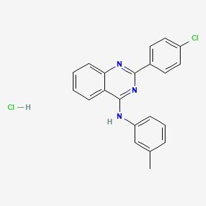 molecular formula C21H17Cl2N3 B5117512 2-(4-chlorophenyl)-N-(3-methylphenyl)-4-quinazolinamine hydrochloride 