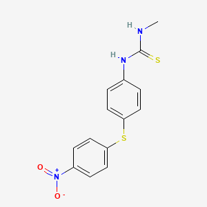 molecular formula C14H13N3O2S2 B5117520 N-methyl-N'-{4-[(4-nitrophenyl)thio]phenyl}thiourea 