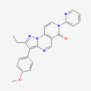 2-ethyl-3-(4-methoxyphenyl)-7-(2-pyridinyl)pyrazolo[1,5-a]pyrido[3,4-e]pyrimidin-6(7H)-one
