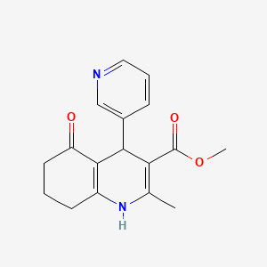 molecular formula C17H18N2O3 B5117538 methyl 2-methyl-5-oxo-4-(3-pyridinyl)-1,4,5,6,7,8-hexahydro-3-quinolinecarboxylate 