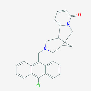molecular formula C26H23ClN2O B5117544 11-[(10-chloro-9-anthryl)methyl]-7,11-diazatricyclo[7.3.1.0~2,7~]trideca-2,4-dien-6-one 