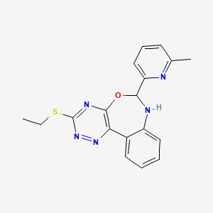 molecular formula C18H17N5OS B5117597 3-(ethylthio)-6-(6-methyl-2-pyridinyl)-6,7-dihydro[1,2,4]triazino[5,6-d][3,1]benzoxazepine 