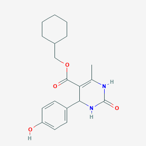 molecular formula C19H24N2O4 B5117602 cyclohexylmethyl 4-(4-hydroxyphenyl)-6-methyl-2-oxo-1,2,3,4-tetrahydro-5-pyrimidinecarboxylate 