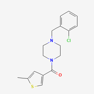 molecular formula C17H19ClN2OS B5117623 1-(2-chlorobenzyl)-4-[(5-methyl-3-thienyl)carbonyl]piperazine 