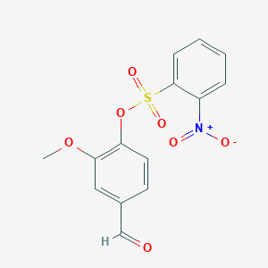 molecular formula C14H11NO7S B5117632 4-formyl-2-methoxyphenyl 2-nitrobenzenesulfonate 