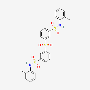 molecular formula C26H24N2O6S3 B5117638 3,3'-sulfonylbis[N-(2-methylphenyl)benzenesulfonamide] 