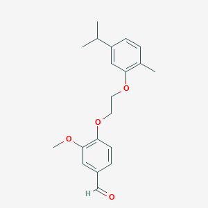 molecular formula C20H24O4 B5117639 4-[2-(5-isopropyl-2-methylphenoxy)ethoxy]-3-methoxybenzaldehyde 
