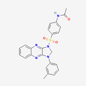 N-(4-{[3-(3-methylphenyl)-2,3-dihydro-1H-imidazo[4,5-b]quinoxalin-1-yl]sulfonyl}phenyl)acetamide