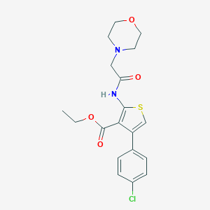 Ethyl 4-(4-chlorophenyl)-2-(2-morpholinoacetamido)thiophene-3-carboxylate